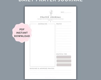 Daily Prayer Journal Printable Template