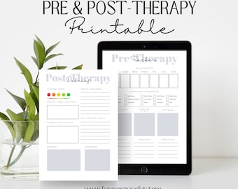 Pre-Therapy & Post-Therapy Printable Worksheets