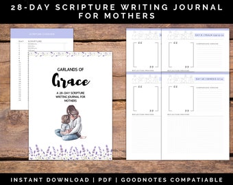 Garlands of Grace 28 Day Scripture Writing Journal for Mothers