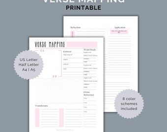 Bible Verse Mapping Printable Template