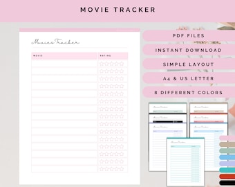 Movie Tracker Printable Download