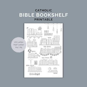 CATHOLIC Bible Bookshelf Tracker Printable Template