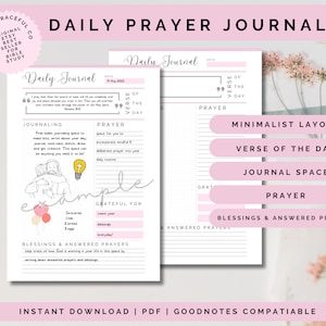 Daily Prayer Journal Printable Template