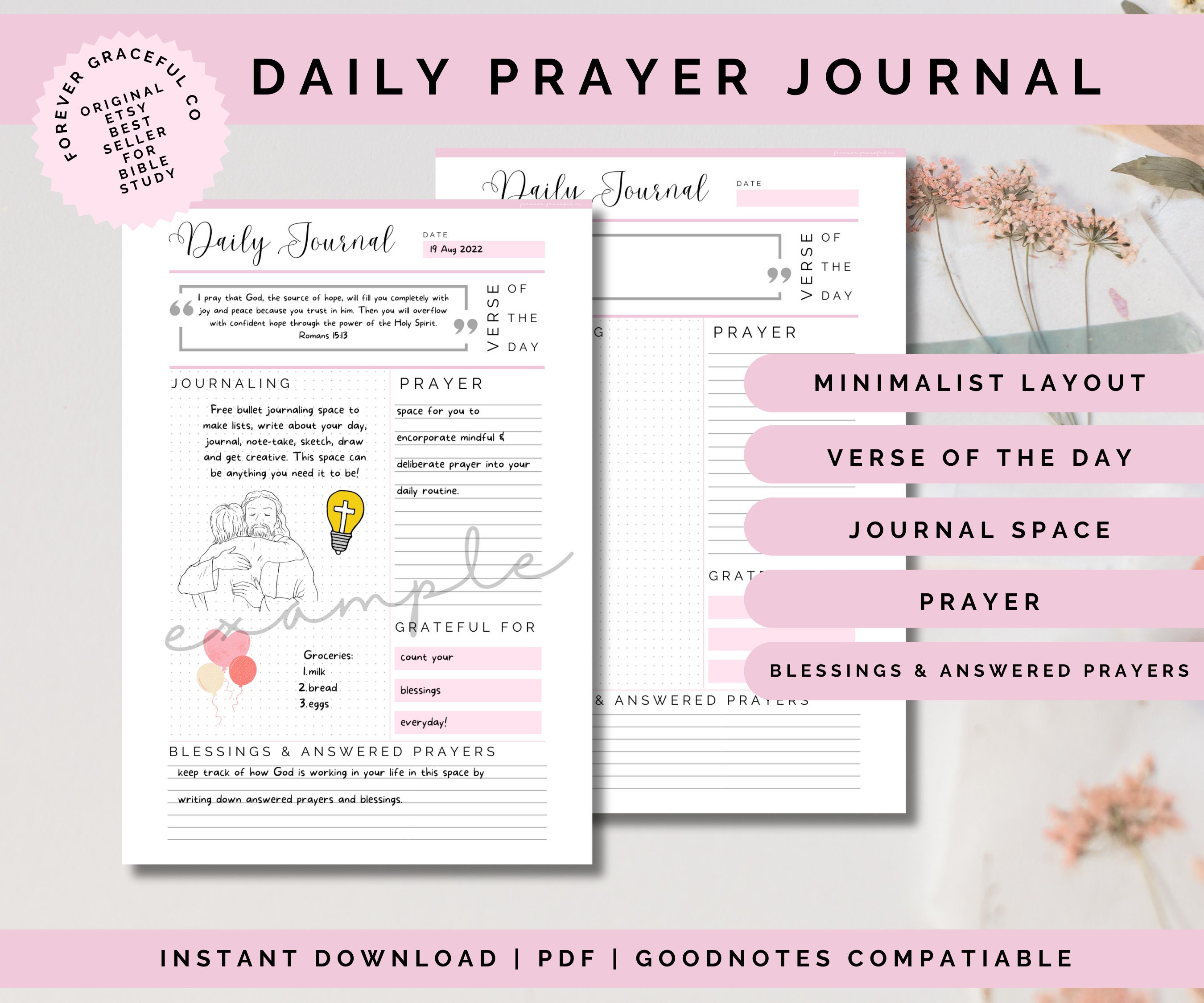 Beautiful Printable Daily Prayer Journals for Busy Women - Savoring Each  Moment