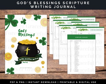 God's Blessings 31- Day Scripture Writing Journal