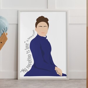 Saint Therese of Lisieux Printable Poster &quot;My Vocation is Love&quot;