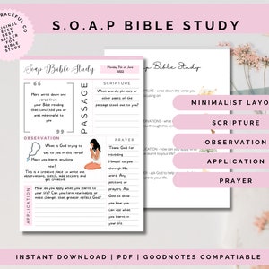 SOAP Bible Study Printable Template