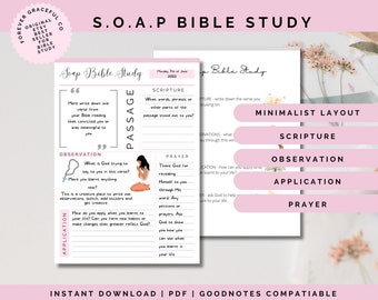 SOAP Bible Study Printable Template