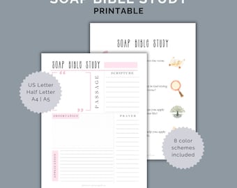 SOAP Bible Study Printable Template