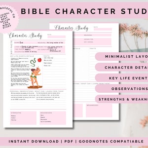 Biblical Character Study Printable image 1