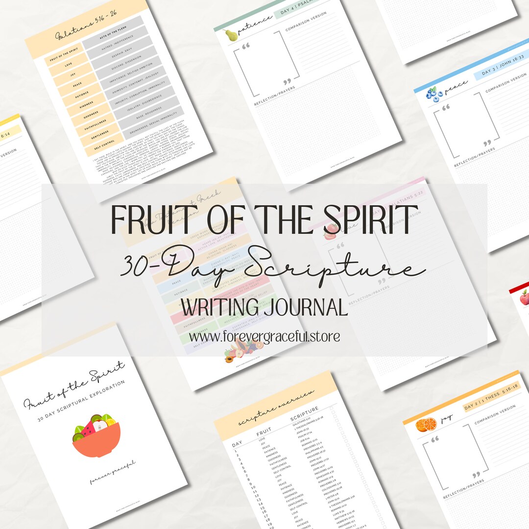 Fruits of the Spirit 30 Day Bible Study - Etsy