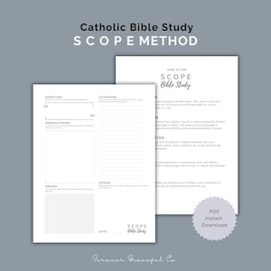 SCOPE katholische Bibel Studium druckbare Vorlage.