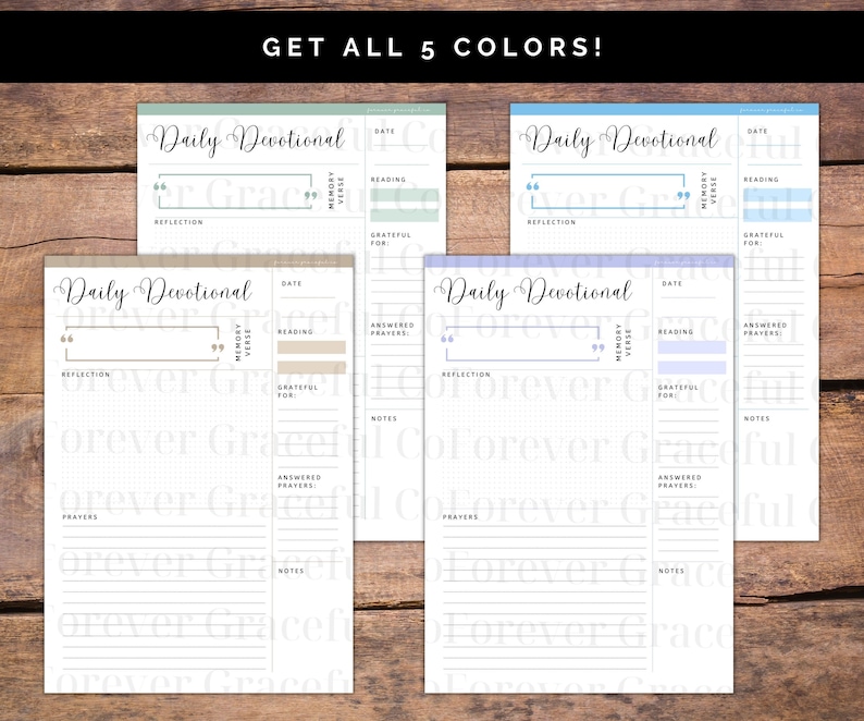 Daily Devotional Journal Printable Template - Etsy