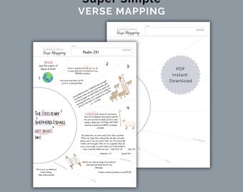 SUPER SIMPLE Bible Verse Mapping Printable Template