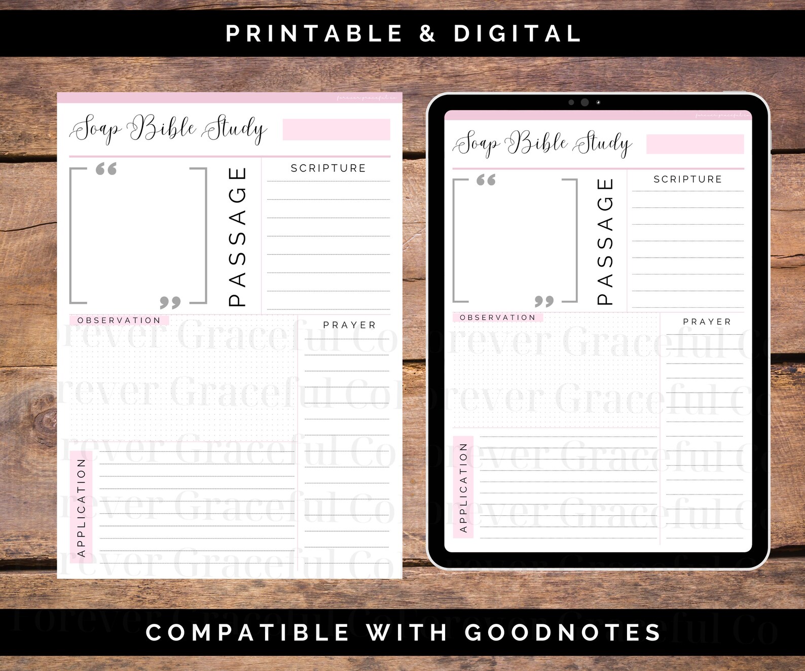 SOAP Bible Study Printable Template - Etsy
