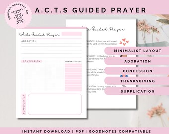ACTS Guided Prayer Printable Template