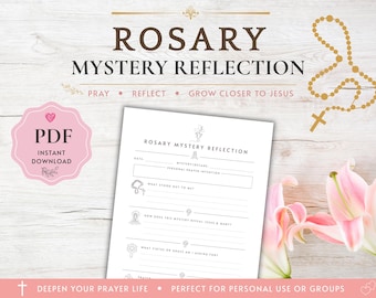 Rosary Mystery Reflection Sheet