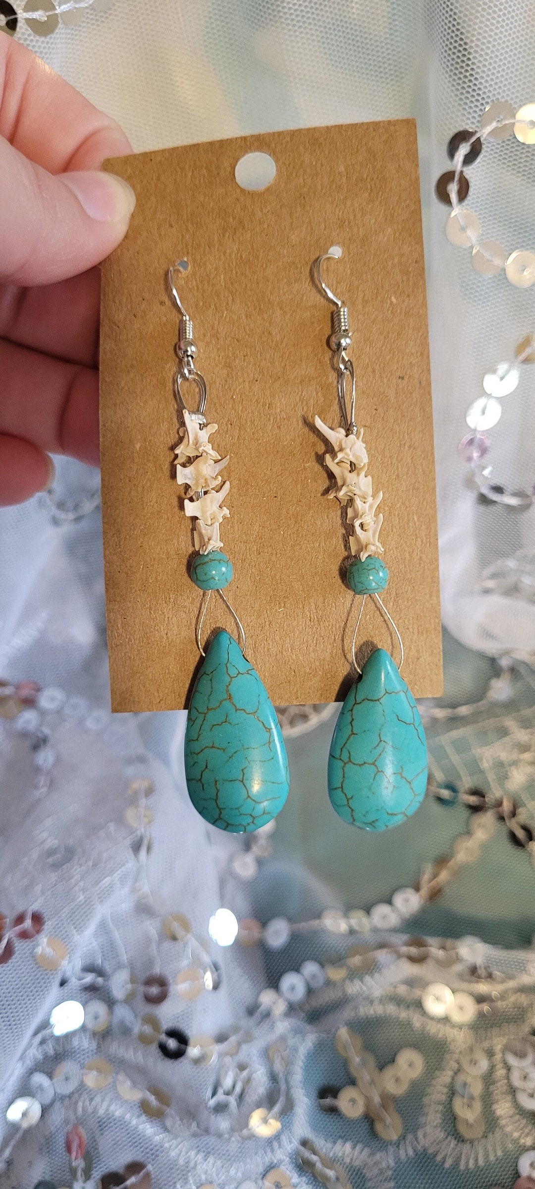 Rattlesnake Vertebrae Earrings Etsy