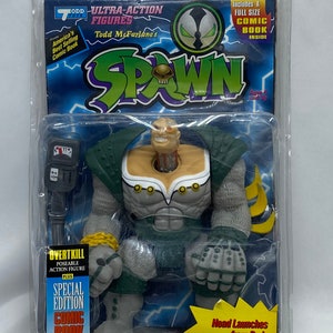 Vintage Todd McFarlane Overtkill Action Figure + Special Edition Comic Todd Toys 1994