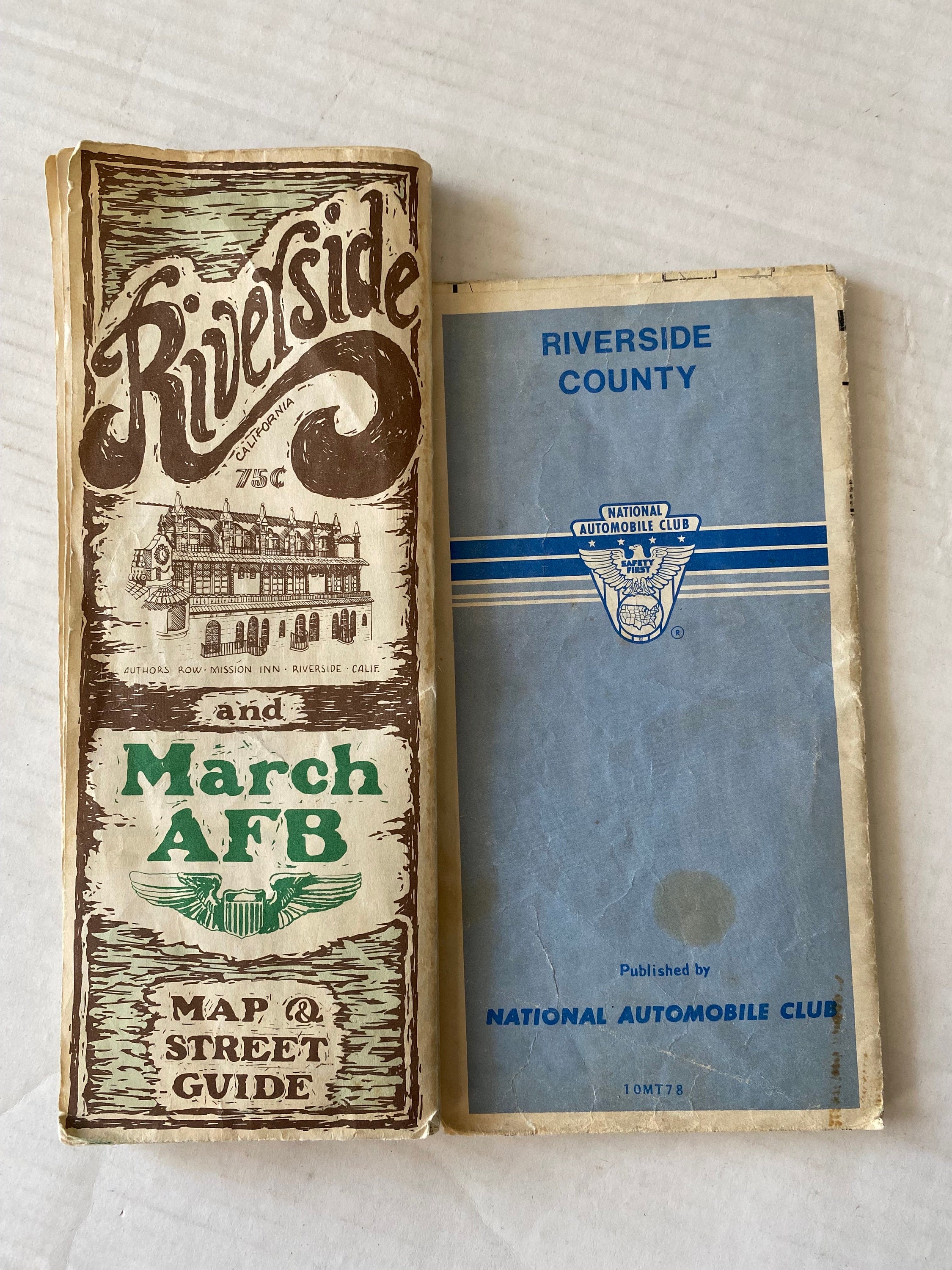 Vintage Riverside County  and March Air Force Base Map and Street Guide