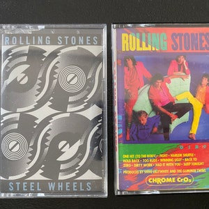 Lot of 2 Rolling Stones Cassette Tapes Dirty Work Steel Wheels