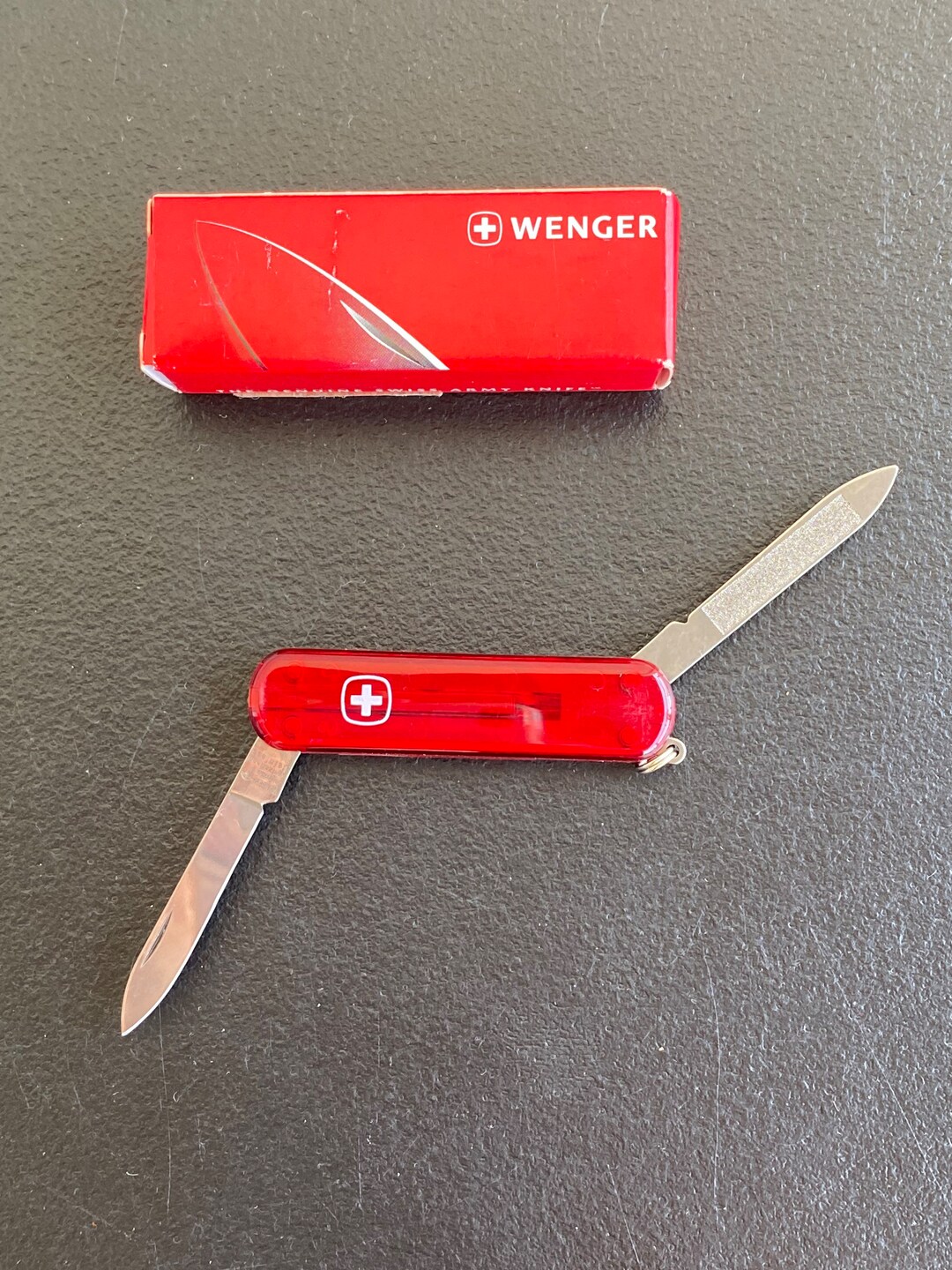 Swiss Army Wenger Keychain Knife With Light Etsy
