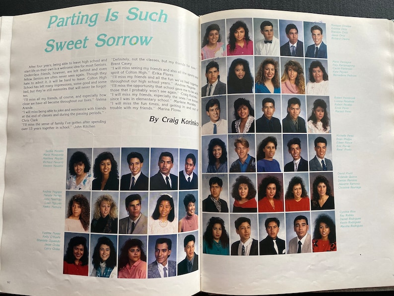 Colton High School 1990 Yearbook Impressions California Etsy