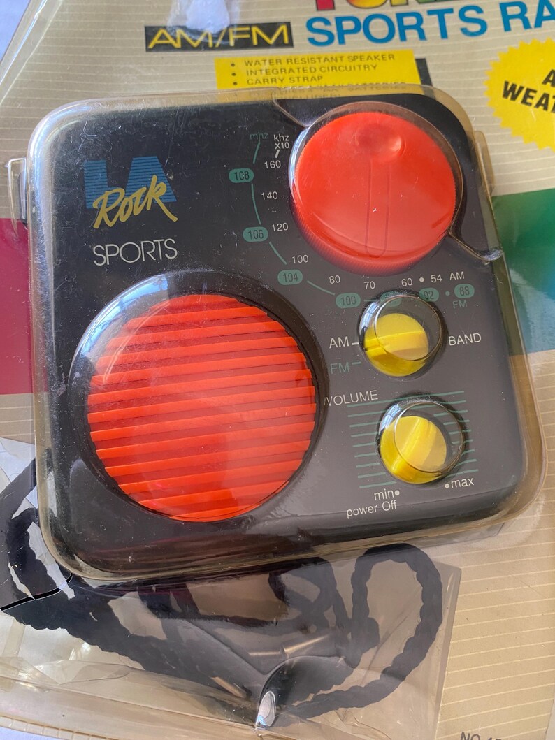 Vintage L A Rock Brite Tunes Am FM Sports Radio All Weather - Etsy