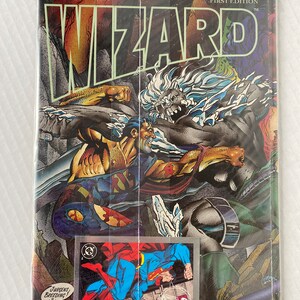 Superman Tribute Edition Wizard Primera edición DC Comics con tarjeta de coleccionista