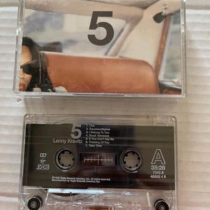 5 (FIVE) Lenny Kravitz Cassette Tape 90s Rock Funk Soul