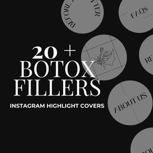 25 Botox & Fillers Instagram Highlight Covers, Nurse Inector Instagram Branding, Botox Highlight Icons, Botox Highlights IG