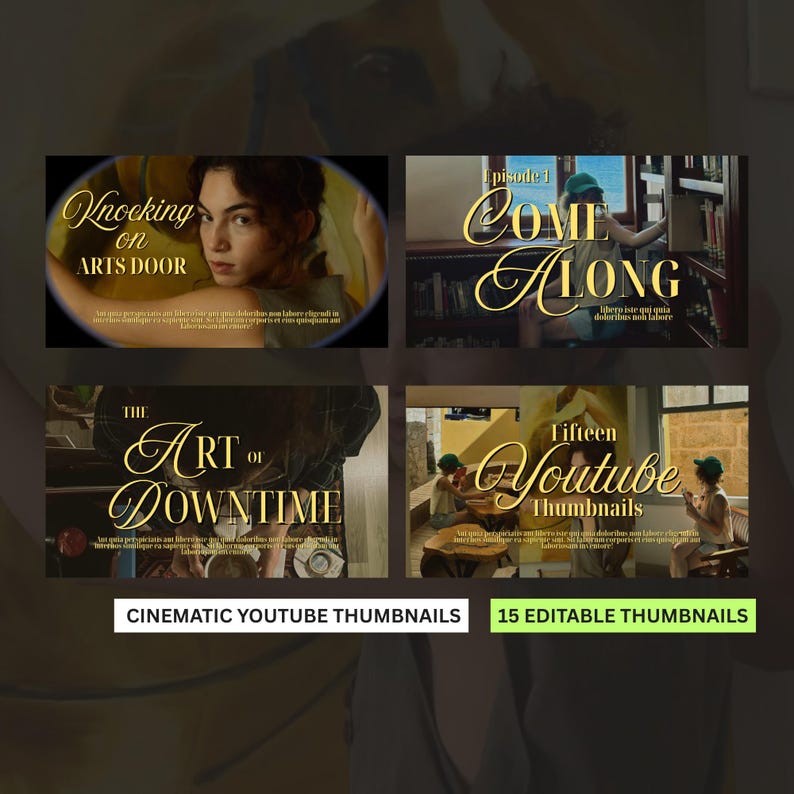 15 Cinematic Youtube Thumbnails Canva Templates, Editable Youtube Video ...