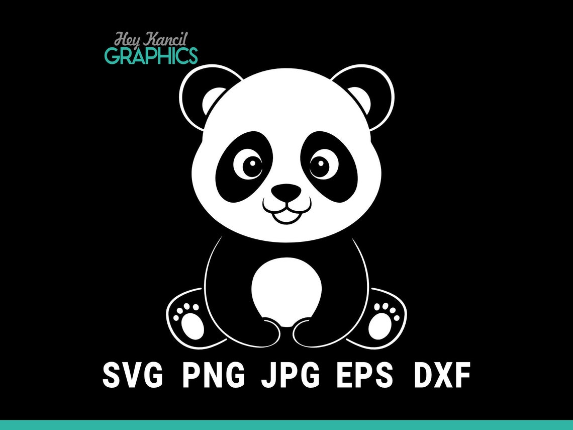 Baby Panda Svg, Panda Svg, Cute Panda Svg, Panda Bear Svg, Panda ...