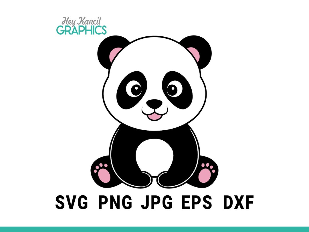 Baby Panda Svg, Panda Svg, Cute Panda Svg, Panda Bear Svg, Panda ...