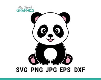 Baby panda svg, Panda svg, Cute panda svg, panda bear svg, panda clipart, svg files for cricut