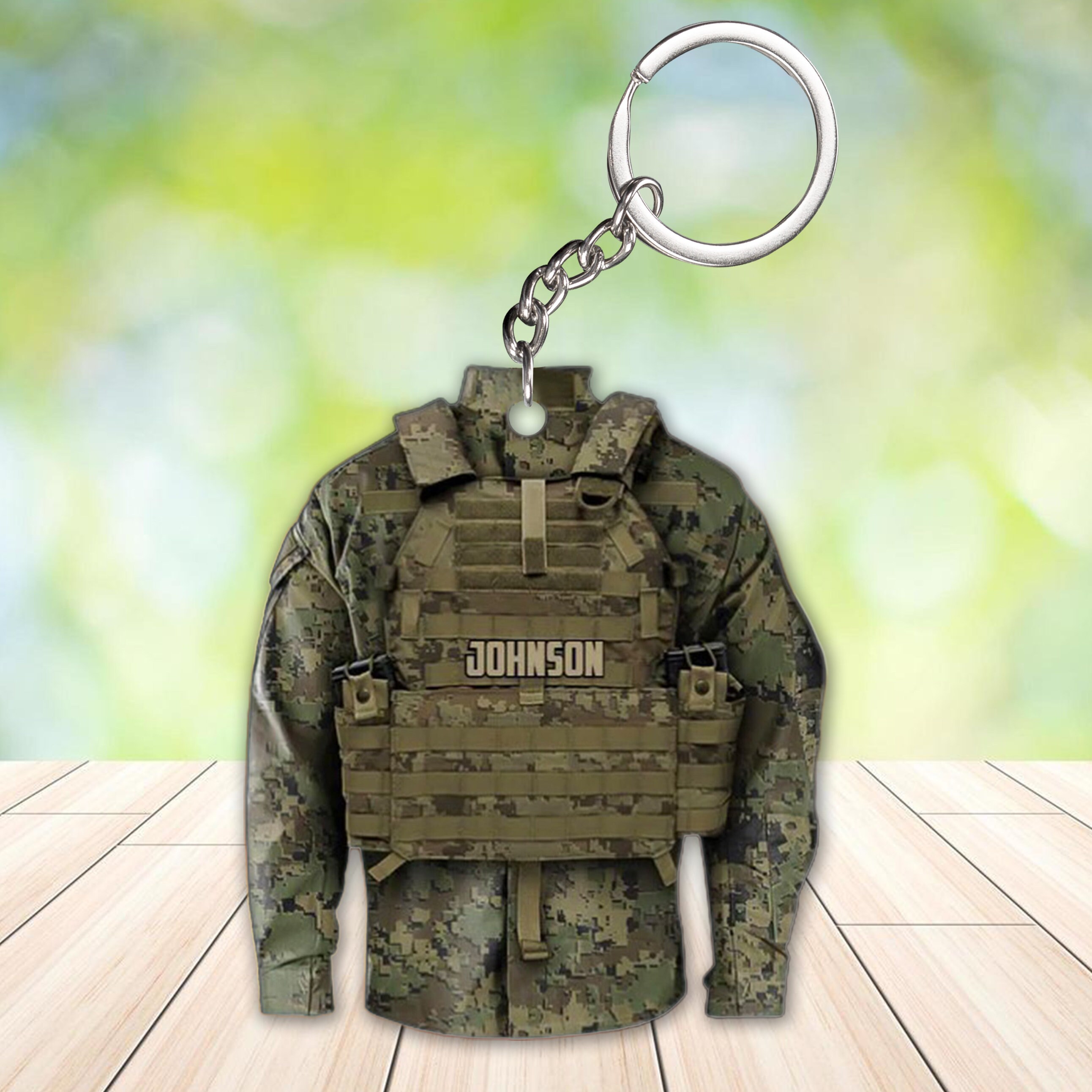 Personalized Army Bulletproof Vest Uniform Keychain Custom Etsy Canada