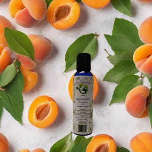 Pure Apricot Kernel Oil - Cold-Pressed Organic Beauty Oil for Skin and Hair Care