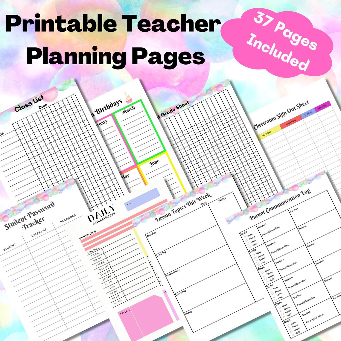 Printable Teacher Planner 20222023 School Yearteacher Etsy Australia