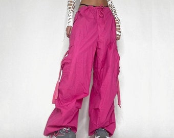 Pink Parachute Pants - Etsy Canada