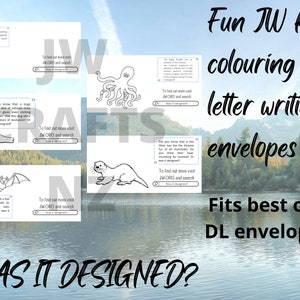 JW Kids Fue diseñado para colorear en sobre * Escritura de cartas JW * Sobres JW * Sobres del ministerio JW