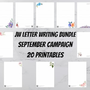 JW 2022 Ministry Campaign Letter Writing Bundle . 20 Printables . Lined and Unlined . A4 and US Letter size . Printable Download .