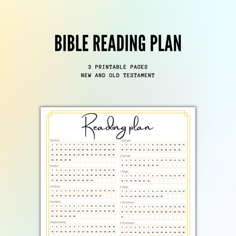 Bible Reading Plan PDF | Read the Bible at Your Own Pace | Christian ...