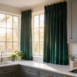 Custom Velvet Curtains, Made to Order Drapes, Window Treatment Panels, Extra Long Curtains, 60 Colors, Custom Size
