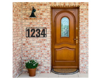 Metal House Number Die-Cut Sign, Modern Metal House Numbers, Personalized Number Sign, New Homeowner Gift, Custom Wedding Gift