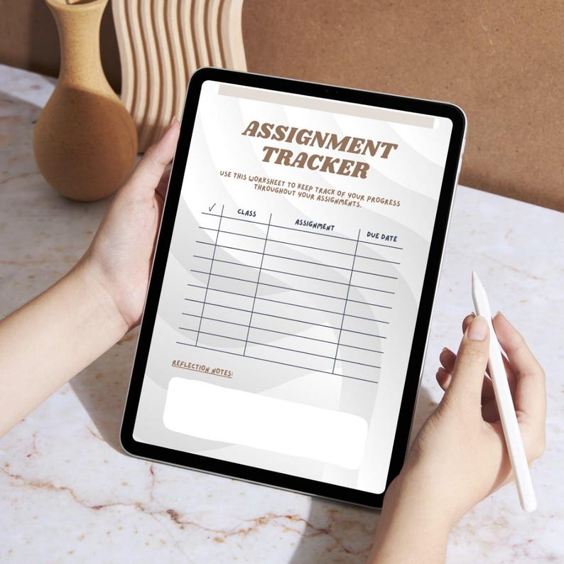 Academic Assignment Tracker PDF PNG Student Homework Log Project ...