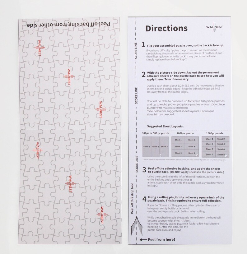 24 Glue Sheets Adhesive Sheets Puzzle Glue and Frame Puzzle Etsy