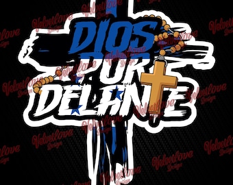 Dios por delante Cruz Honduras Sticker for dtg,dtf or sublimation. PDF,SVG / PNG