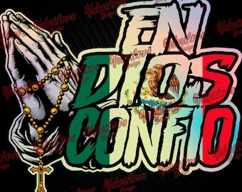 En Dios Confío Sticker for dtg,dtf or sublimation. PDF,SVG / PNG