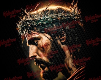 Jesus Christ PNG for dtg or dtf. 13X19 in, HALFTONE only black shirt