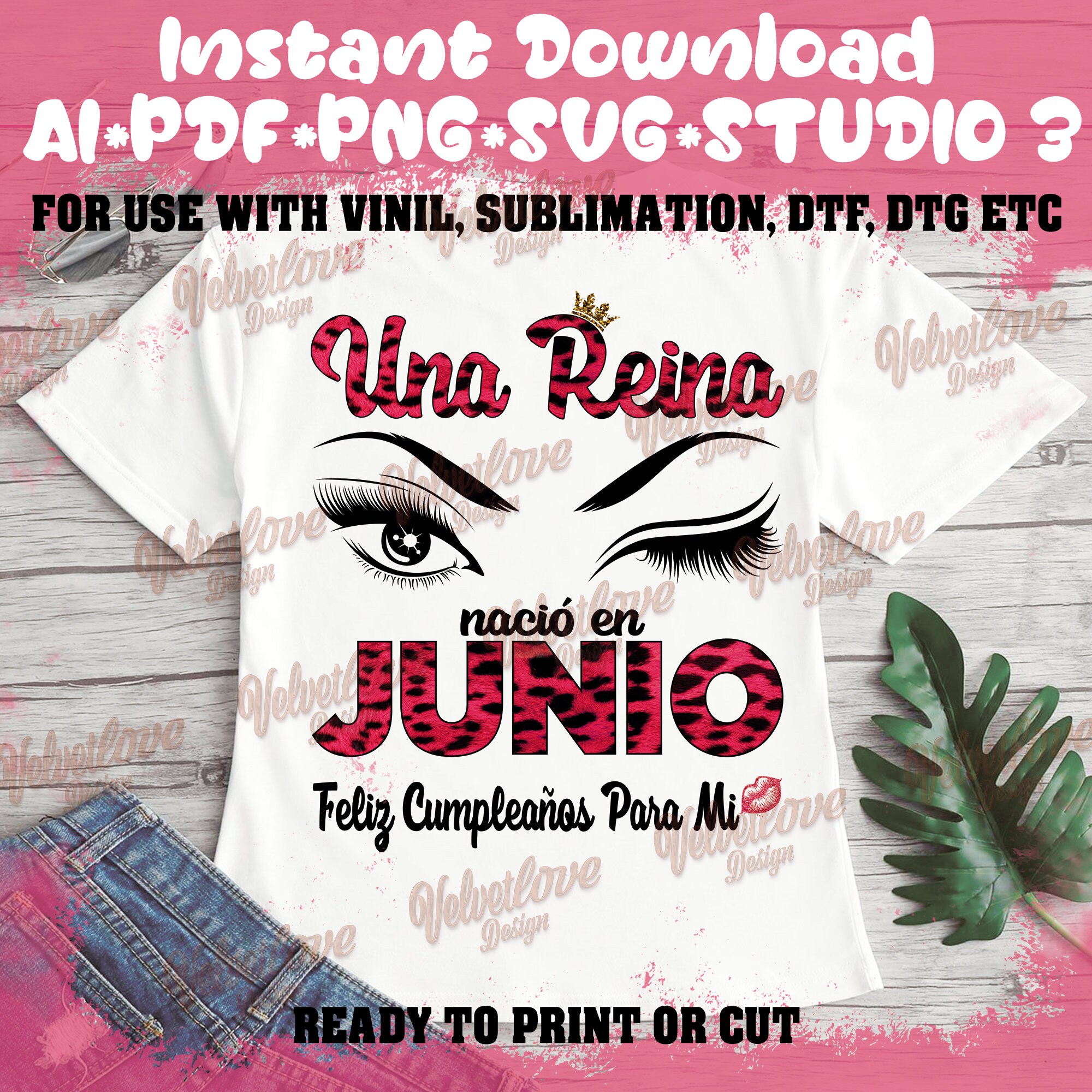A queen was born in June SVG,PDF,PNG,Ai,Svg, ready to print or cut, dtg,dtf,sublimation,vinil or other prints.